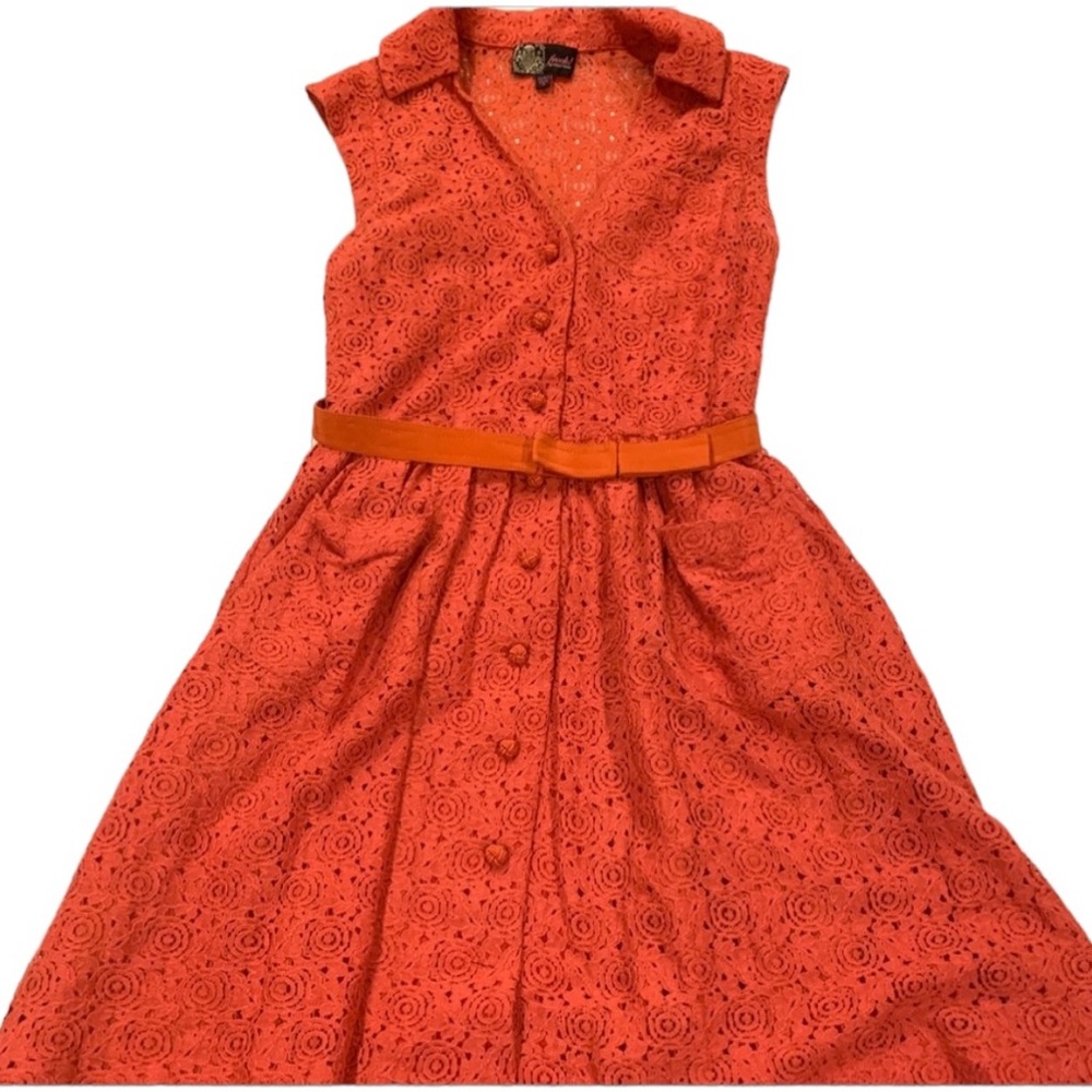 Tracy Reese Burnt Orange Lace Dress